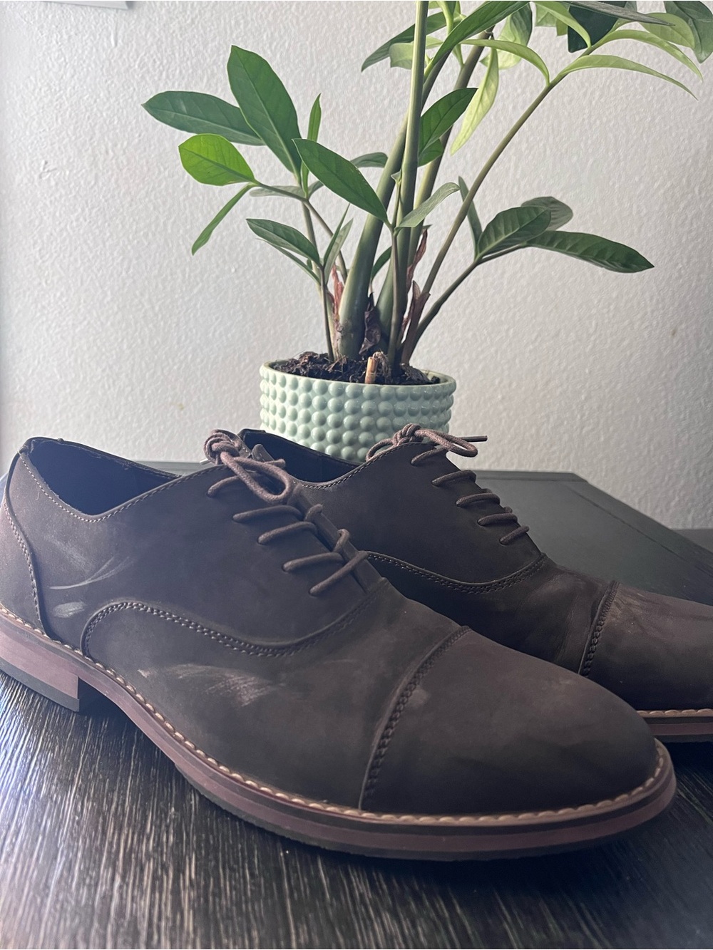 Abound Men's Dark Brown Lace-Up Derby Oxfords